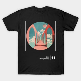 Midnight City - Minimal Style Graphic Artwork Design T-Shirt